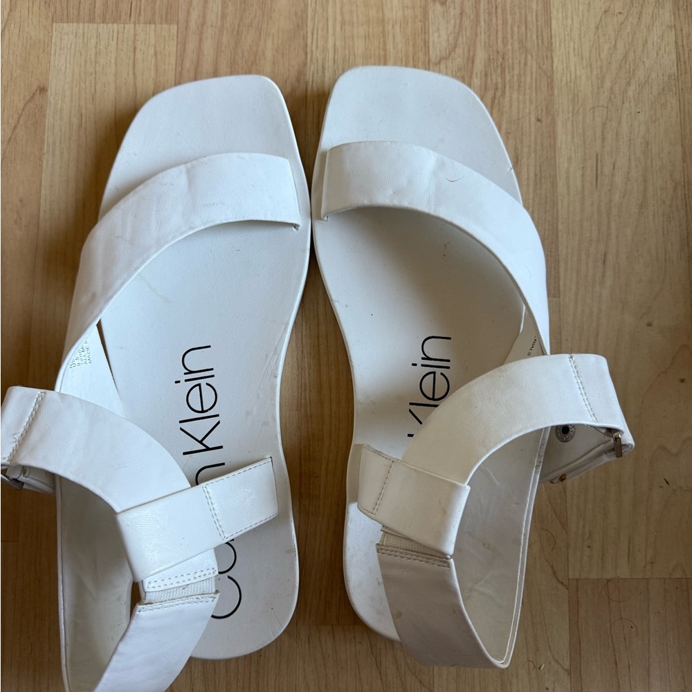 Calvin Klein Women's Cream Sandals